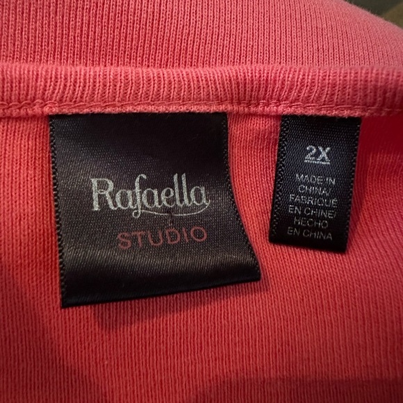 Rafaella coral pink tops plus size 2X - Picture 5 of 6